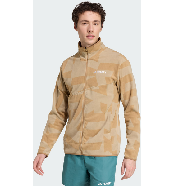 929597107101 ADIDAS Adidas Terrex Multi Printed Full-zip Fleece Jacka  Model01 Detail