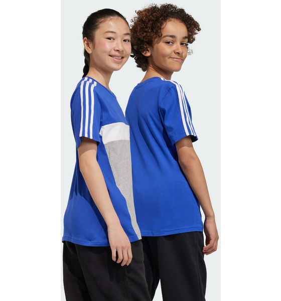 ADIDAS, Adidas Tiberio 3-stripes Colorblock Cotton T-shirt Barn