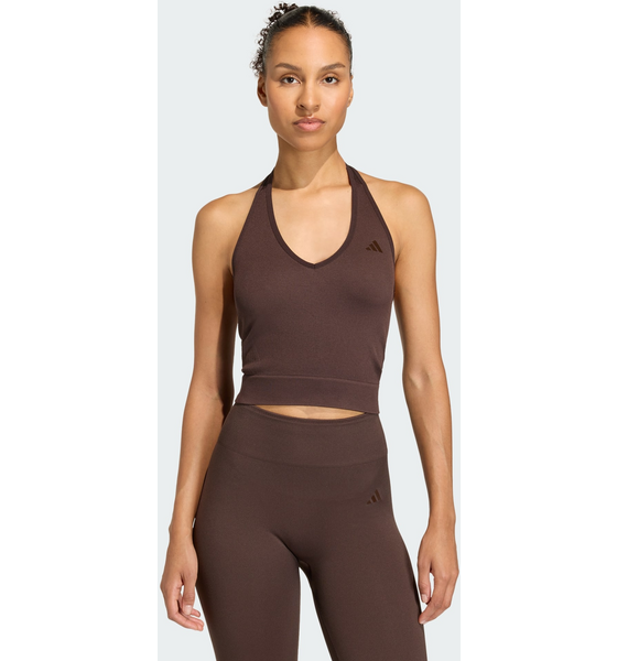 
ADIDAS, 
Adidas Workout Essentials Knit Halterneck T-shirt, 
Detail 1
