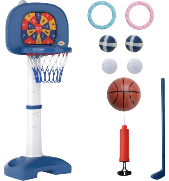 
NORTHIX, 
Adjustable 4-in-1 Kids Basketball Hoop Set With Accessories, 
Detail 1
