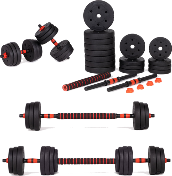 
NORTHIX, 
Adjustable Dumbbells 2x 15kg Barbell Set 30kg Bar, 
Detail 1
