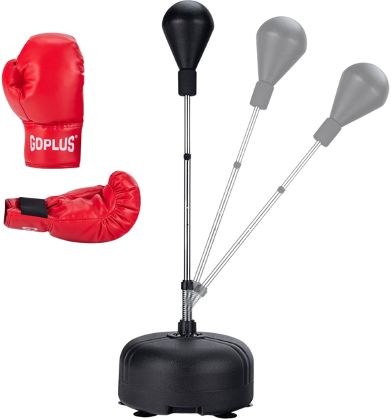 
NORTHIX, 
Adjustable Height Boxing Ball With Stand &ndash; Black, Includes Gloves, 
Detail 1
