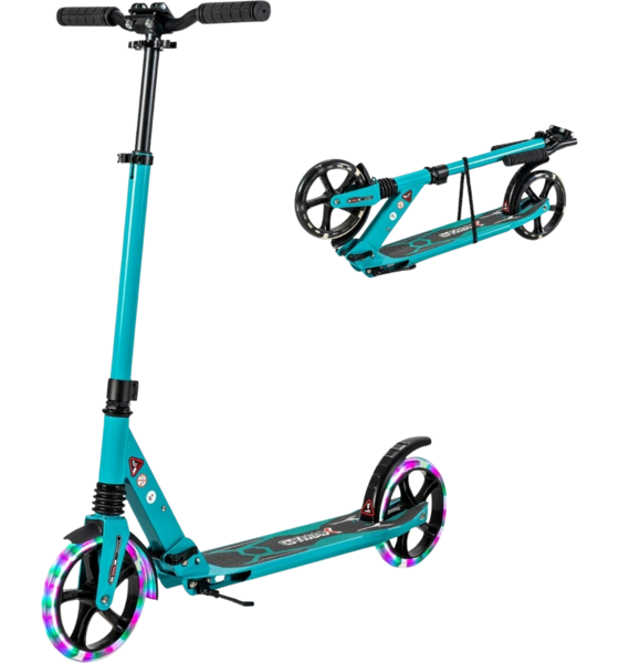 
NORTHIX, 
Adjustable Kids Scooter With Led Wheels, Foldable, Turquoise, 
Detail 1
