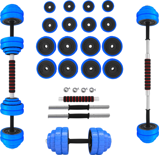 
NORTHIX, 
Adjustable Rubberized Dumbbells, 30kg, Bar Included, 
Detail 1

