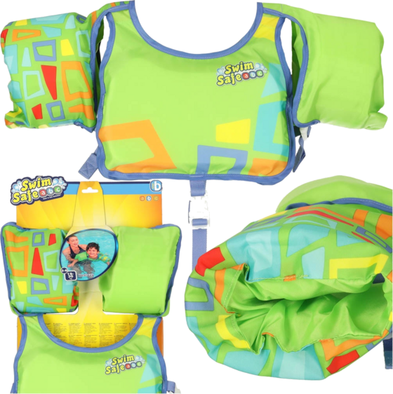 
B2X, 
Aquastar Green Swimming Waistcoat With Sleeves, 
Detail 1
