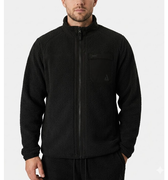 
KOSA, 
Arc Fleece Jacket Black, 
Detail 1
