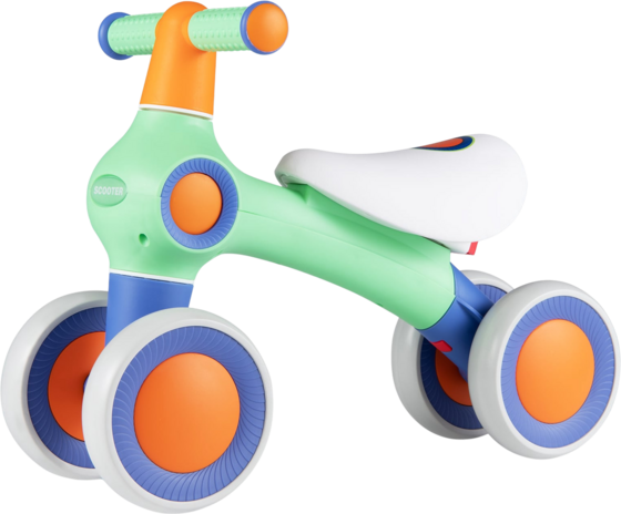 
NORTHIX, 
Baby Balance Bike &ndash; Adjustable Seat, 4 Silent Wheels, Green, 
Detail 1

