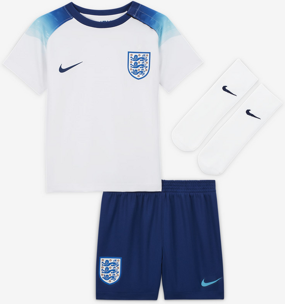 Nike Baby/toddler Football Kit England 2022/23 Home Fanikauppa jalkapallo WHITE/BLUE FURY/BLUE VOID