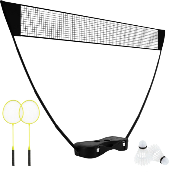 
NORTHIX, 
Badminton Net Stand Portable Shuttlecock Game With Rackets Complete Badminton Set Black, 
Detail 1
