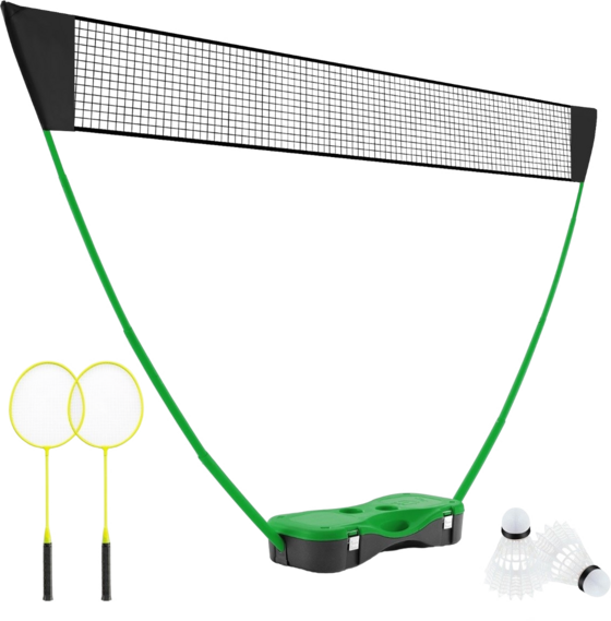 
NORTHIX, 
Badminton Net Stand Portable Shuttlecock Game With Rackets Complete Badminton Set Green, 
Detail 1
