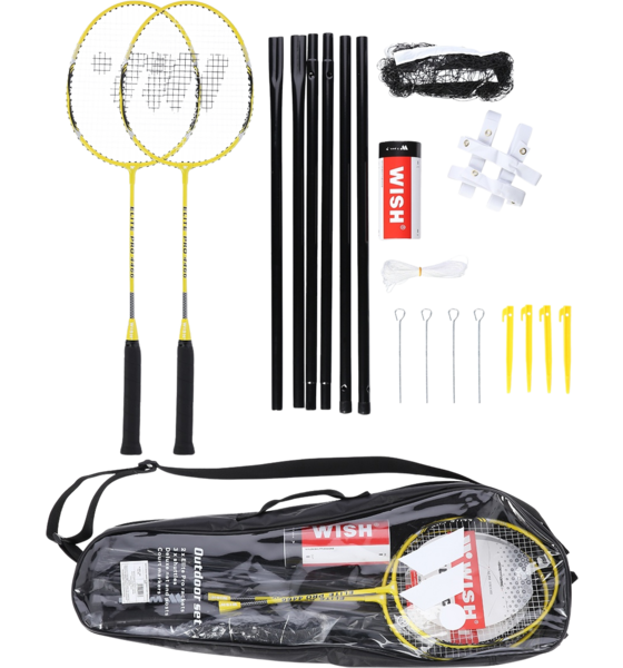 
NORTHIX, 
Badminton Racket Set, 2 Rackets, 3 Shuttlecocks, Net, 
Detail 1
