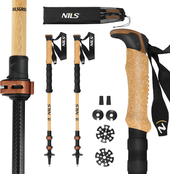 
NORTHIX, 
Bamboo Trekking Poles &ndash; Lightweight, Adjustable, Pair, 
Detail 1
