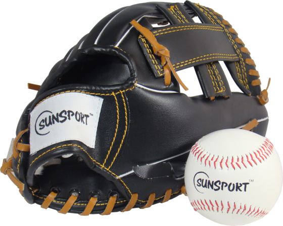 
SUNSPORT, 
Baseball Glove And Ball, 
Detail 1
