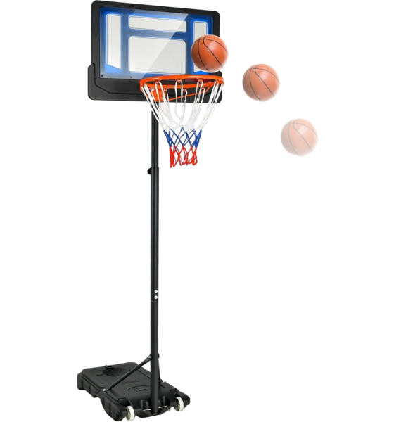 
B2X, 
Basketball Stand 90/158-210 Cm Height Adjustable Basketball Hoop With Stand Weatherproof Indoor Outd, 
Detail 1
