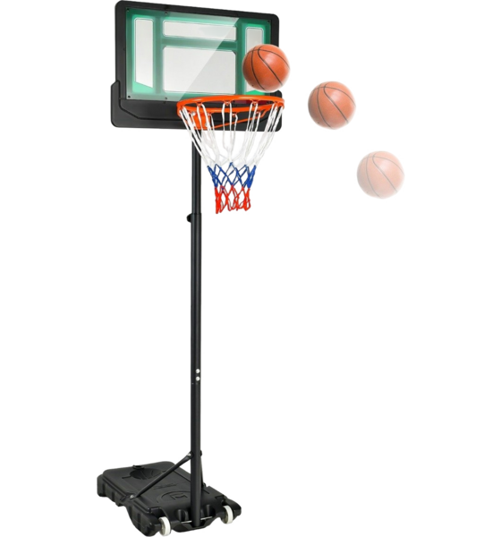 
B2X, 
Basketball Stand 90/158-210 Cm Height Adjustable Basketball Hoop With Stand Weatherproof Indoor Outd, 
Detail 1
