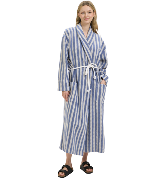 946704101102 EMMAMALENA Bathrobe Stripe Rope  Model01 Detail