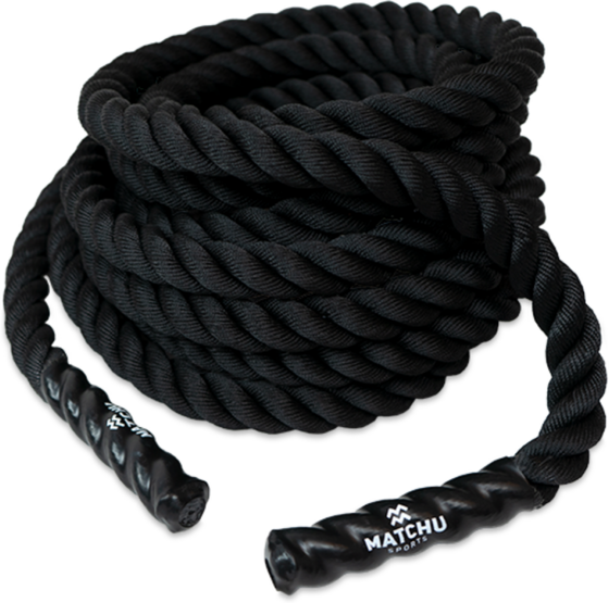 MATCHU SPORTS, Battle rope - 9m - Svart - Vävd Polyester