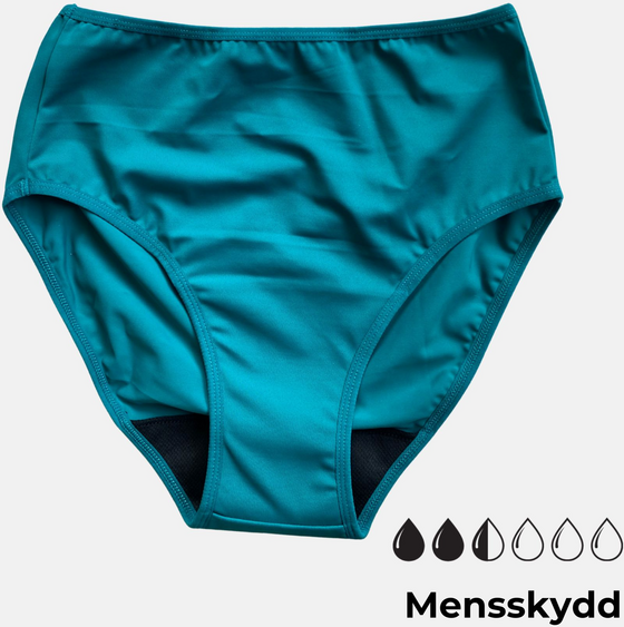 923192102101 COMFYDENCE Bikinitrosa Med Mensskydd - Hög Midja- Mermaid  Standard Detail