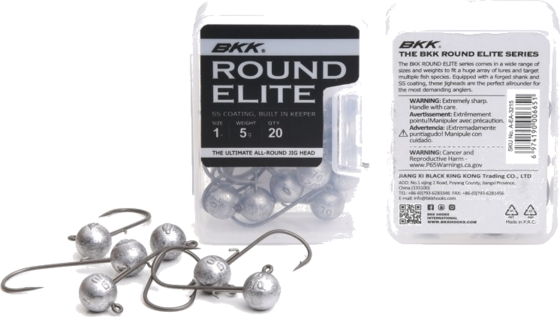 
BKK, 
Bkk Round Elite Jig Head 10g - 2/0# 20-pack, 
Detail 1
