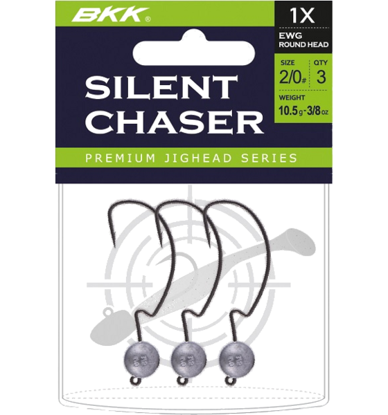 
BKK, 
Bkk Silent Chaser - 1x - Ewg Round Jig Head, 3/0#, 8,9g 3-pack, 
Detail 1

