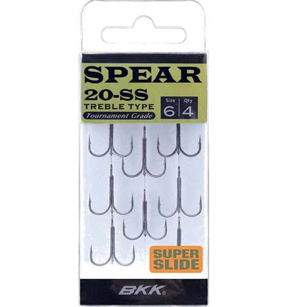 
BKK, 
Bkk Spear-20 Ss #4 Treble Hook 8-pack, 
Detail 1
