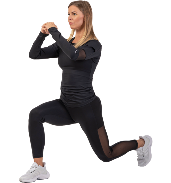 
NEBBIA, 
Black Mesh Design Leggings, 
Detail 4
