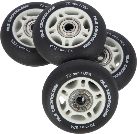 
NORTHIX, 
Black Pu 70x24 82a Wheels  Abec-9 Bearings Set, 
Detail 1
