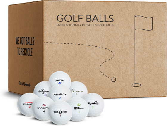 
OUT OF BOUNDS, 
Blandade Golfbollar 100-pack, 
Detail 1
