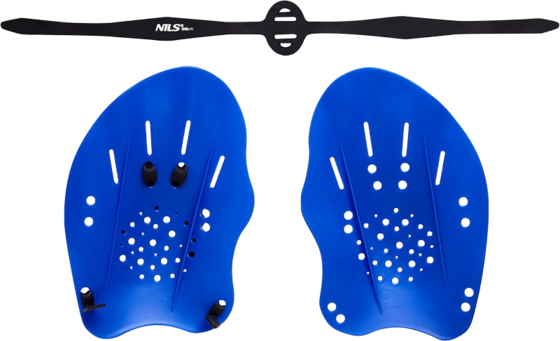 
NORTHIX, 
Blue Swimming Hand Paddles, Adjustable, Ergonomic Design, 
Detail 1
