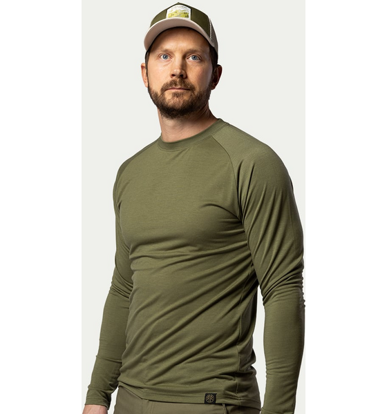
BEYOND NORDIC, 
Bn219 Light Merino Ls Crew Men's, 
Detail 1
