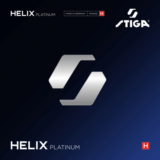 
STIGA, 
Bordtennisgummi Helix Platinum H Black 2.2, 
Detail 1
