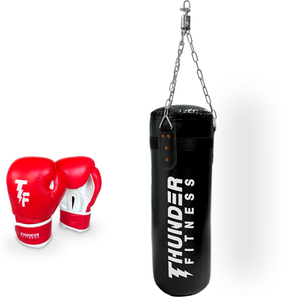 
THUNDER FITNESS, 
Boxningssäck Och Boxhandskar Set För Barn 6 Oz, 
Detail 1
