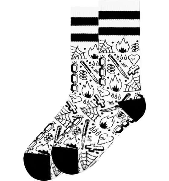 
AMERICAN SOCKS, 
Broken Chain - Mid High, 
Detail 1
