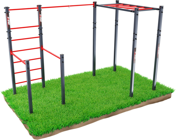 
K-SPORT, 
Calisthenics-utrustning F&ouml;r Utomhusbruk Med Ribbstolar Och H&auml;ngande Stege, 
Detail 1
