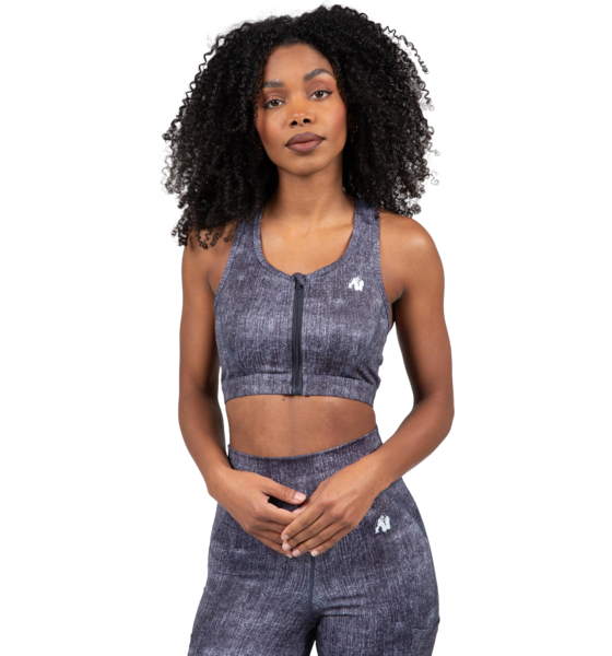 
GORILLA WEAR, 
Camilla Zip-front Sports Bra, 
Detail 1
