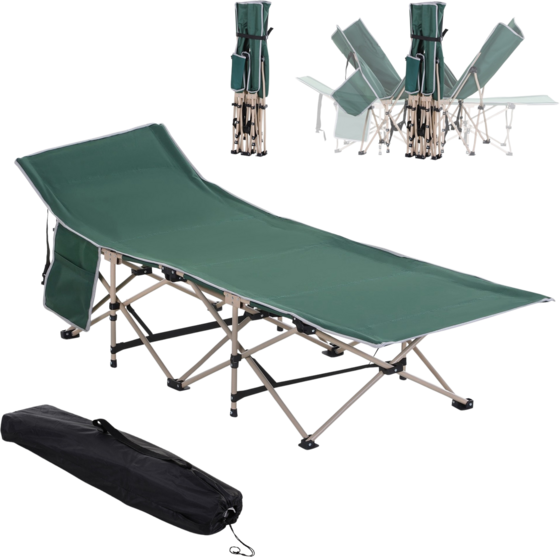 
NORTHIX, 
Camp Bed With Storage Bag, Foldable Camping Bed, Camping Lounger, Includes Carry Bag, Steel Oxford,, 
Detail 1
