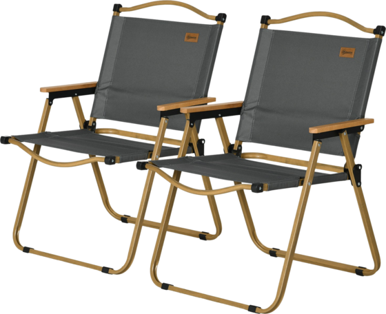 
NORTHIX, 
Camping Chair Set Of 2 Folding Garden Chairs With Steel Frame, Wood Look, Folding Chairs For Pool, B, 
Detail 1

