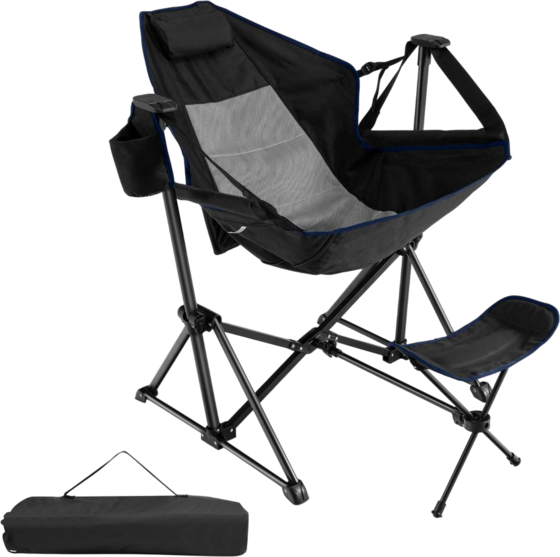 
NORTHIX, 
Camping Chair With Footrest  Adjustable Backrest  Headrest  Cup Holder Fishing Chair, 
Detail 1

