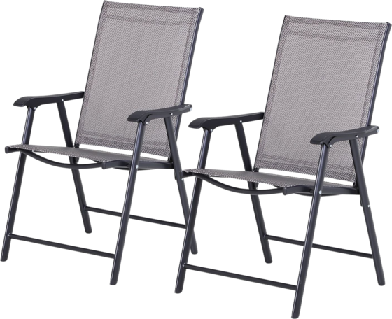 
NORTHIX, 
Camping Chairs Set Of 2 Folding Chair Armrest Fishing Chair Metal Gray 58x64x94cm, 
Detail 1
