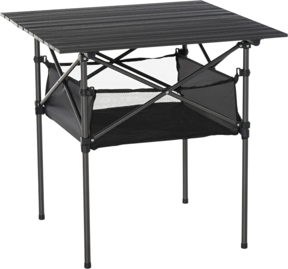 
NORTHIX, 
Camping Table Folding Aluminum Folding Table Lightweight Portable With Mesh Bag Black 70x70x69cm, 
Detail 1
