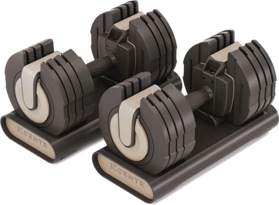 
CENTR, 
Centr 5-50 Lbs Adjustable Dumbbell - Beige, 2x22,7 Kg (par), Justerbara Hantlar, 
Detail 1
