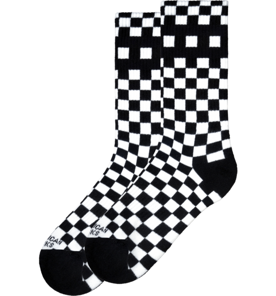
AMERICAN SOCKS, 
Checkerboard B/w - Mid High, 
Detail 1
