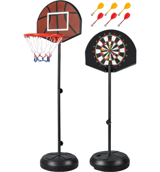 
B2X, 
Children's Basketball Hoop With Dartboard  6 Darts Basketball Stand Black, 
Detail 1
