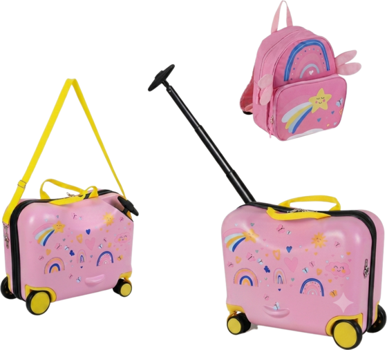 
NORTHIX, 
Children's Luggage Set: 47cm Ride-on Suitcase  30cm Backpack, 
Detail 1
