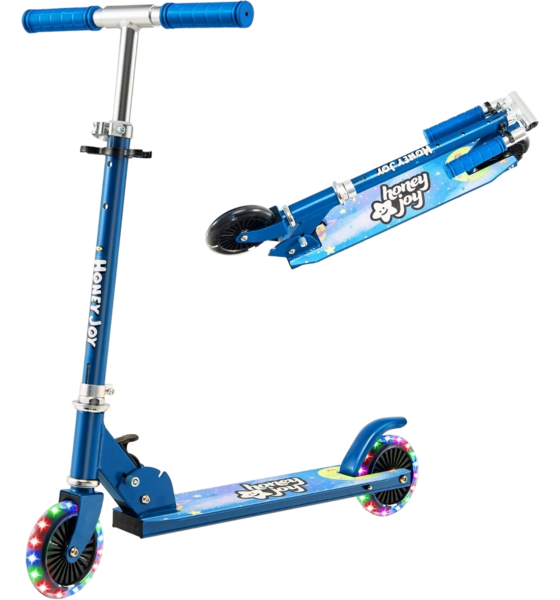 
B2X, 
Children's Scooter 2 Wheel Kick Scooter With Flashing Wheels Stand And Cruise Toddler Toy, 
Detail 1
