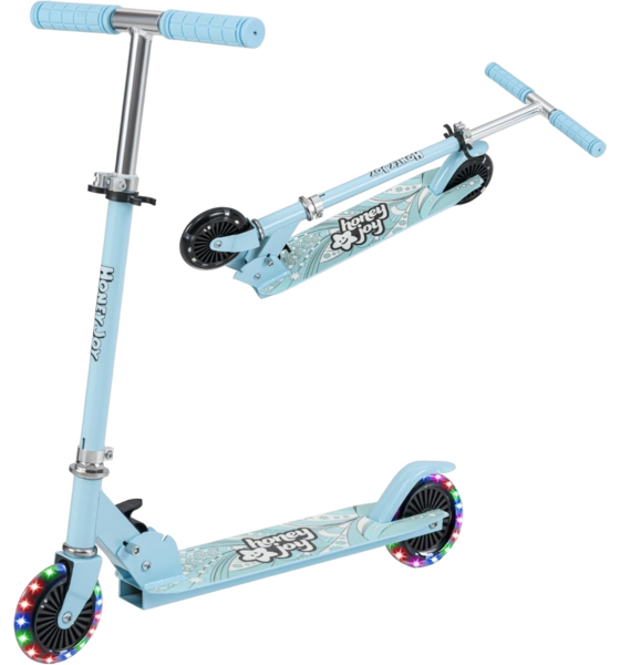 
B2X, 
Children's Scooter With Led Wheels And Foldable Handlebars, Height Adjustable, Children's Scooter, L, 
Detail 1
