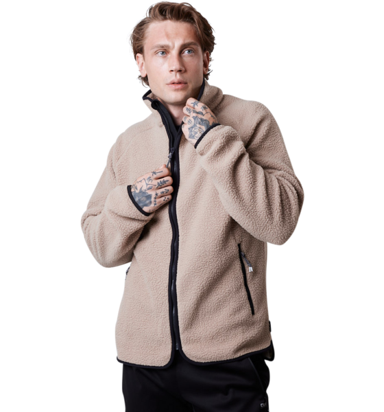 
CLN ATHLETICS, 
Clark Fleece Jacket Beige, 
Detail 1

