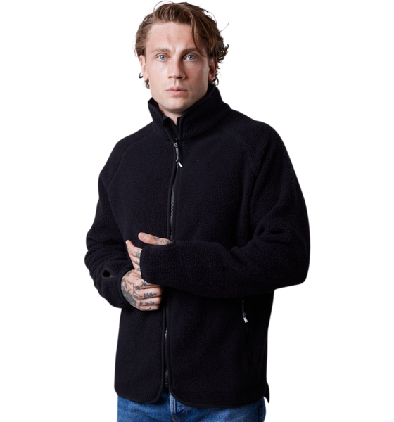 933687101105 CLN ATHLETICS Clark Fleece Jacket Black  Standard Detail