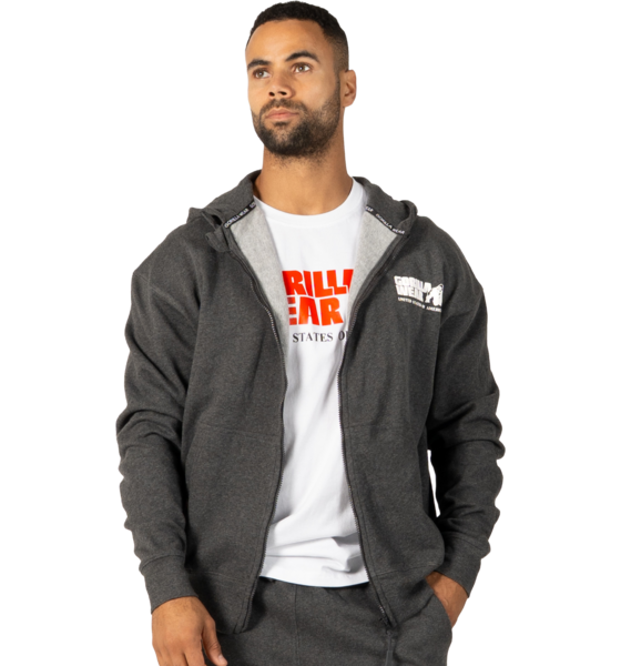 
GORILLA WEAR, 
Classic Oversized Zipped Hoodie, 
Detail 1
