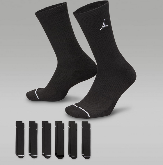 
JORDAN, 
Cushioned Crew Socks (6 Pairs) Jordan Everyday, 
Detail 1
